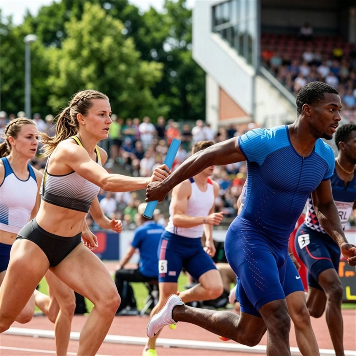 Running Gear Track - PHONE&GEAR 15本入り陸上競技リレーバトン、ソフトフォームグリップ付きランニングレースバトン、屋外スポーツ練習用