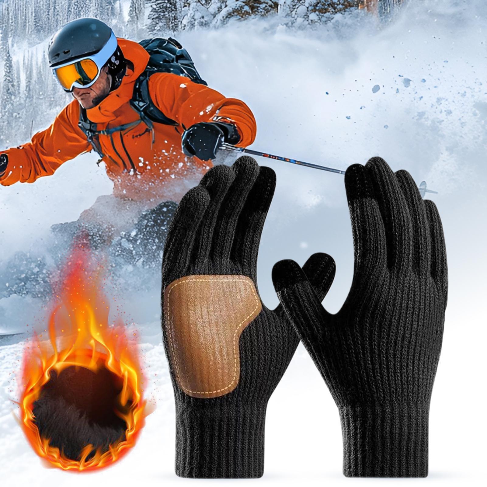 Running Gear Cold Weather Men - タッチスクリーン付きUSB加熱グローブ、スキー、ランニング用冬用サーマル加熱グローブ、女性男性用滑り止め防寒装備