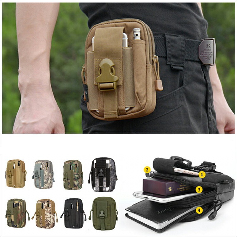 Running Gear Backpack - 小さなモールポーチウエストパックバッグ電話ホルダーアウトドアスポーツハイキングキャンプ登山ランニング狩猟アクセサリー EDC ツールバッグ