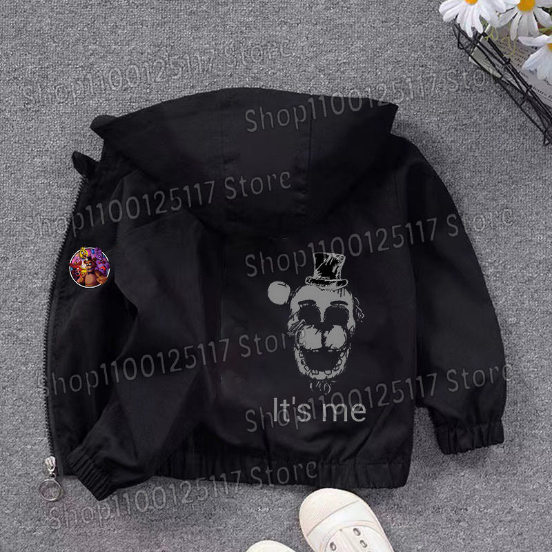 Fnafs フード付きジャケット男の子女の子ファイブナイツフ - Running Gear Kids のレビューと価格