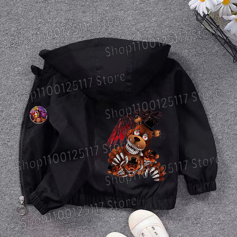 Fnafs フード付きジャケット男の子女の子ファイブナイツフ - Running Gear Kids のレビューと価格