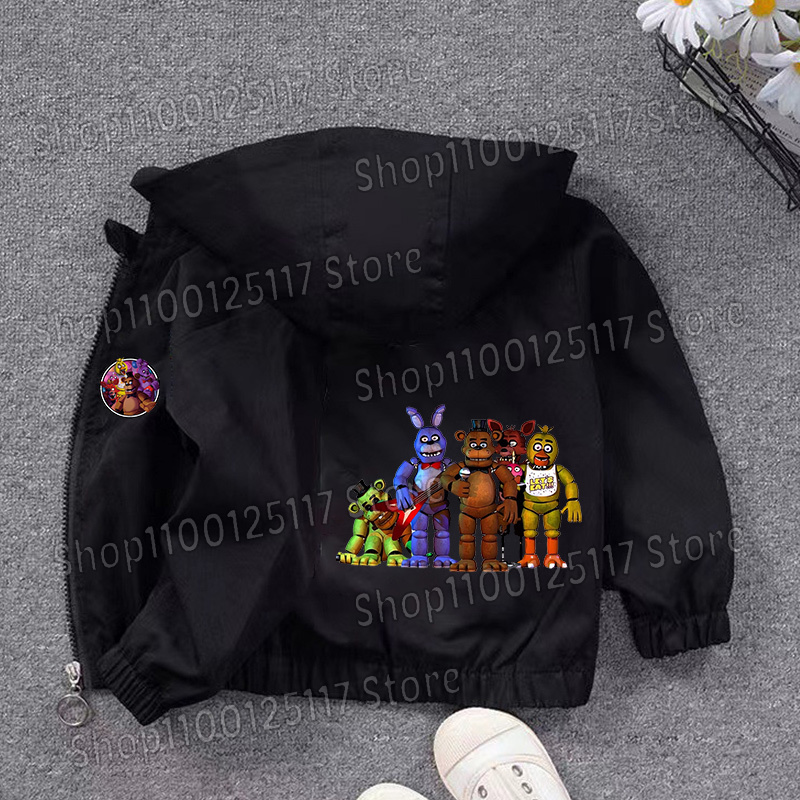 Fnafs フード付きジャケット男の子女の子ファイブナイツフ - Running Gear Kids のレビューと価格