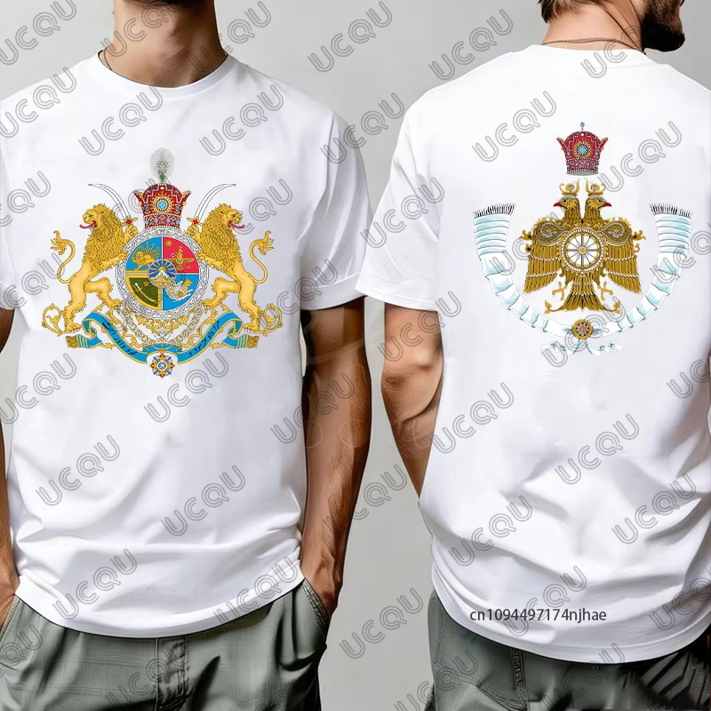 イラン帝国紋章パラヴィグラフィックコットンメンズTシャツ夏半 - Running Gear Kids のレビューと価格