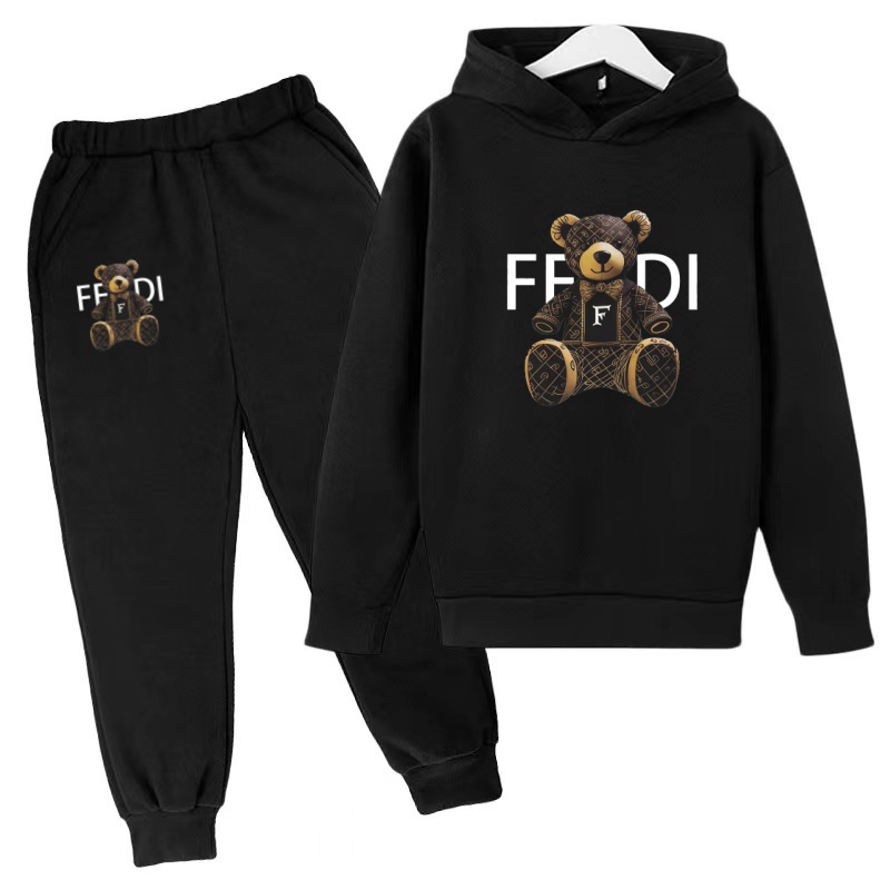 キッズプルオーバー秋服パーカー文字クマコート男の子女の子3- - Running Gear Kids のレビューと価格