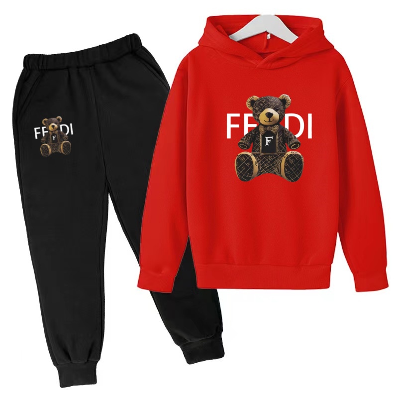 キッズプルオーバー秋服パーカー文字クマコート男の子女の子3- - Running Gear Kids のレビューと価格