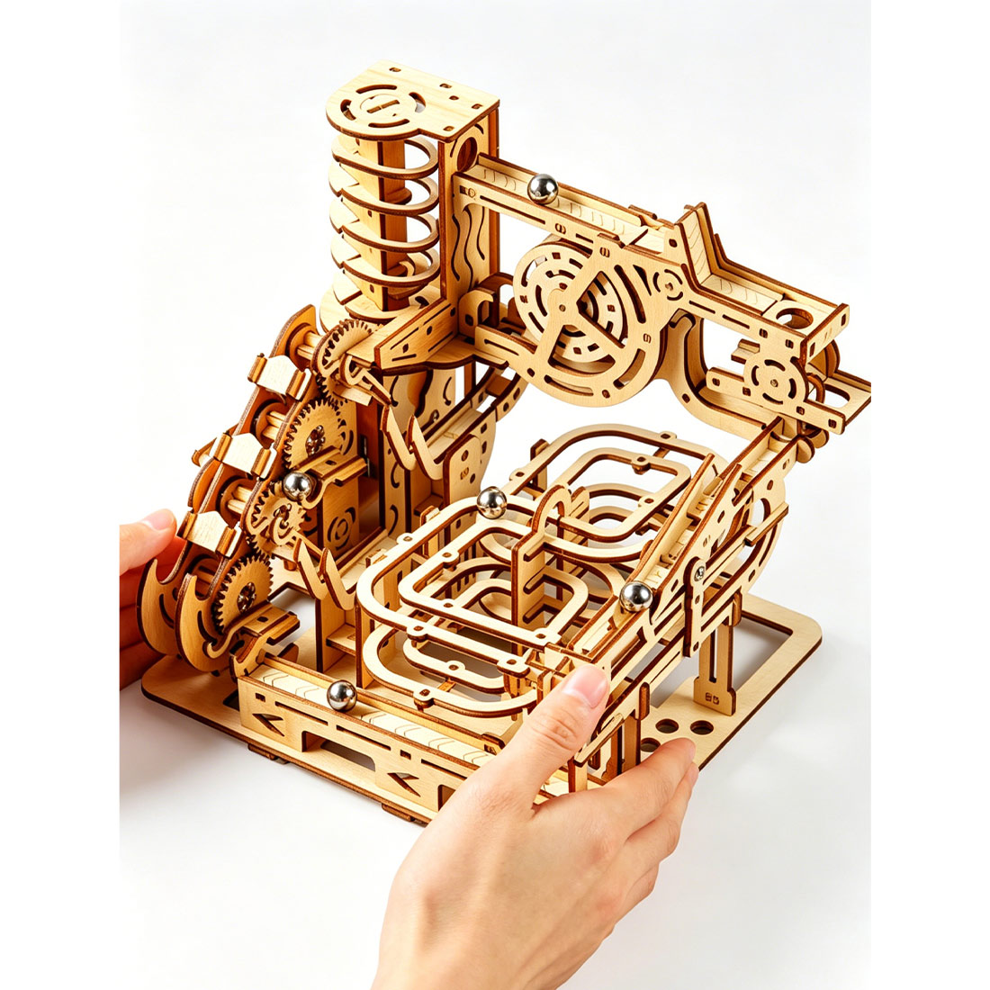 3D木製パズル メカニカルマーブルランモデル DIY組み立て - Running Gear Track のレビューと価格