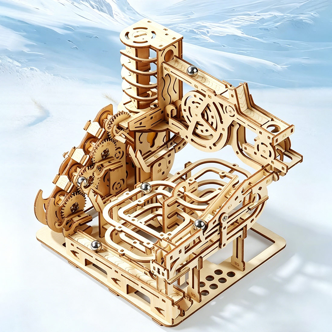 3D木製パズル メカニカルマーブルランモデル DIY組み立て - Running Gear Track のレビューと価格