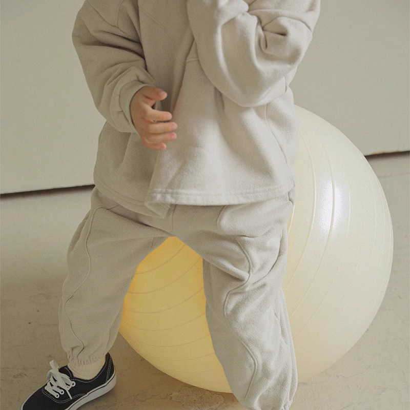 子供用フリーススウェットシャツとパンツ,厚手のスポーツセット - Running Gear Kids のレビューと価格