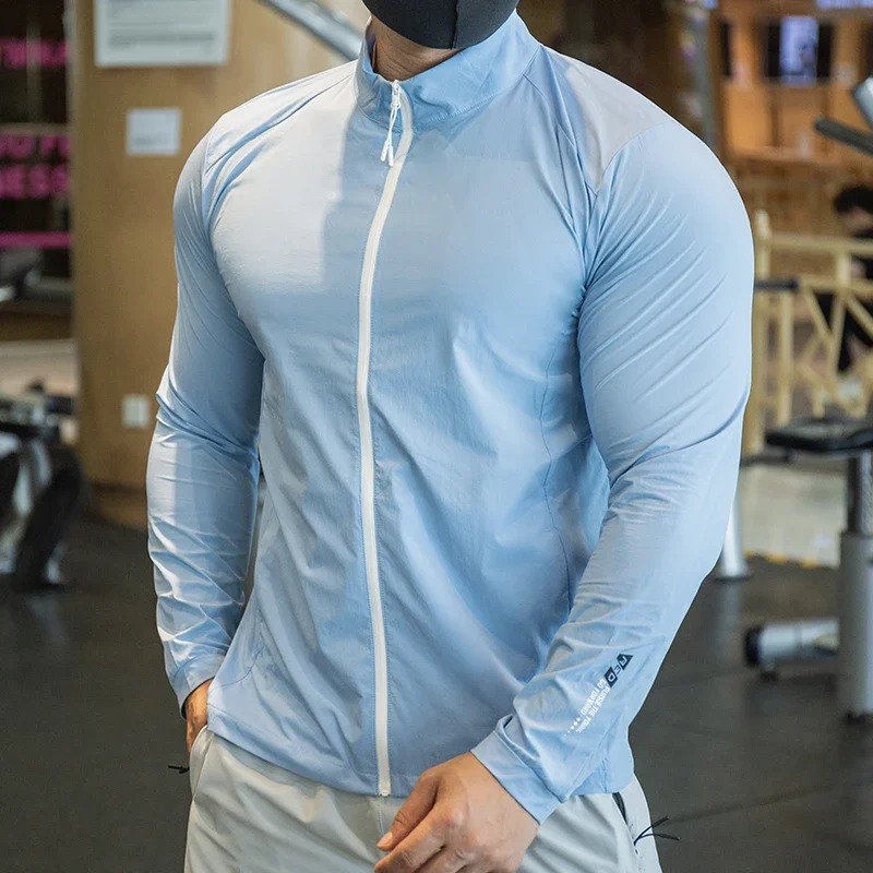 男性用アイスシルク速乾ハイキングバスケットボールランニングジ - Running Gear Jacket のレビューと価格