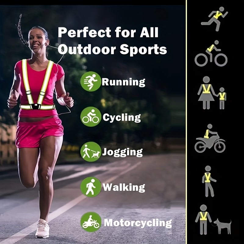 高視認性反射安全ベストジャケット夜間ランニングスポーツ高地作 - Running Gear Jacket のレビューと価格