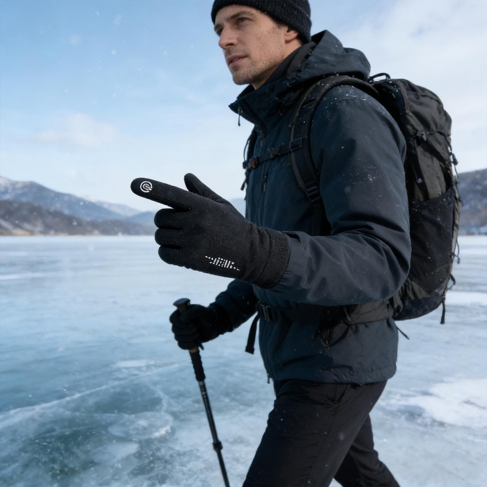 暖かいサイクリンググローブ フルフィンガー 寒い天候用 アウ - Running Gear In Snow のレビューと価格