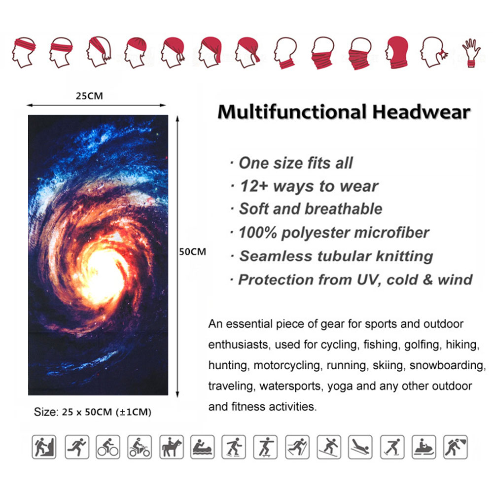 風景星空帽子ネックチューブバンダナ銀河スカイプリントネックゲ - Running Gear Youtube のレビューと価格