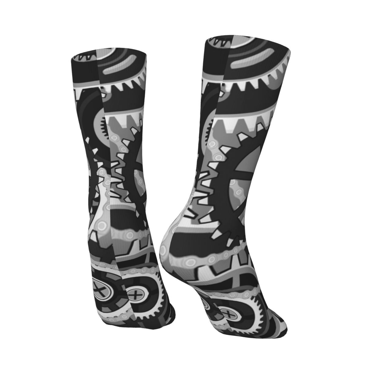 ギアヴィンテージホイールストッキング男性プリント工業デザイン - Running Gear Youtube のレビューと価格